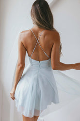 Smitten Sweetheart Neckline Chiffon Mini Party Dress Pistachio